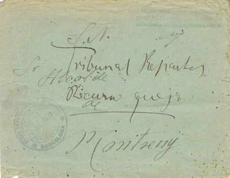 BARCELONA, Administracion de Propiedades e Impuestos 1921