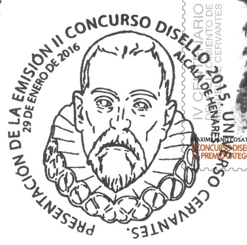 2016-01-29. Disello. Universo Cervantes. Presentacion. 29-01-2016. Matasellos. Baja.jpg
