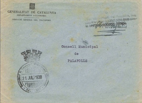 BARCELONA, Generalitat Departamento economia 1938