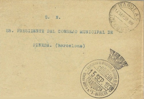 BAÑOLAS (Gerona) Agrupación de Hospitales Militares de Gerona , Clínica Militar num 3, año 1938