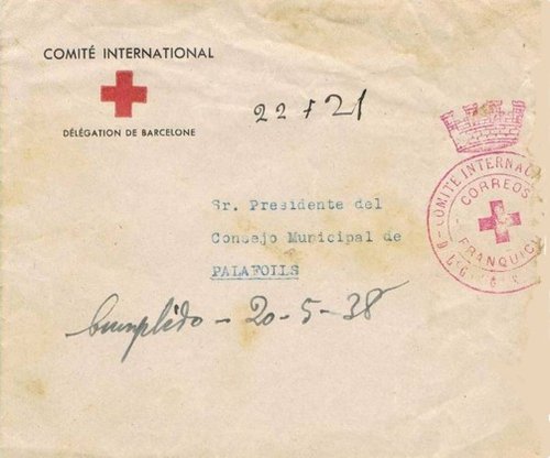 BARCELONA, Cruz Roja 1938. republica