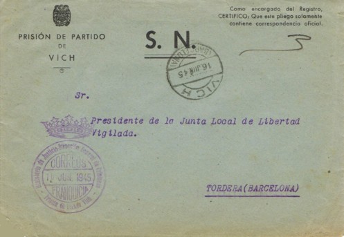 VICH (Barcelona), prisión del Partido 1945