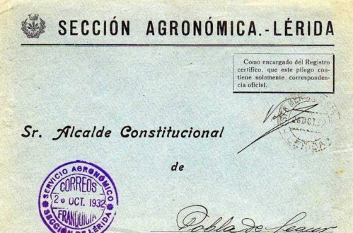 LERIDA , Servicio Agronomico 1932