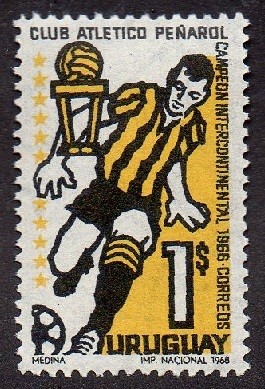 CA Peñarol. Campeón de la Copa Intercontinental 1966. Emisión: 1968.