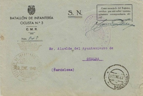 BARCELONA, Infanteria Ciclista 1942
