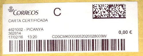 Etiqueta térmica digital. 4621002 - Picanya. 362614. Carta certificada. 0,00. 3,7x9,9. 2016-02-17. 13.20.jpg