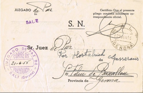 SALT Gerona) Juzgado de Paz 1955