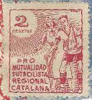 Viñetas. Pro-Mutualidad Futbolista Regional Catalana. 2 pesetas. Roja. 1949-04-17.jpg