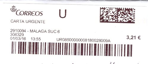 Etiqueta térmica digital. 2910094 - Malaga Suc 6. 306329. Carta urgente. 3,21. 3,7x9,9. 2016-03-01. 13.55.jpg
