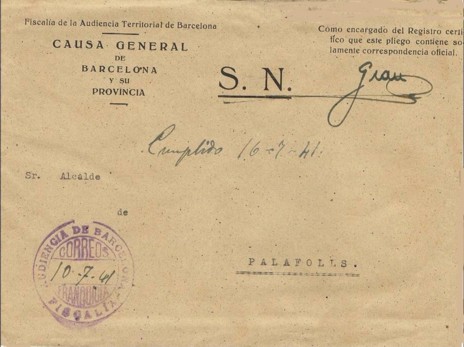 BARCELONA, Fiscalia Audiencia 1941