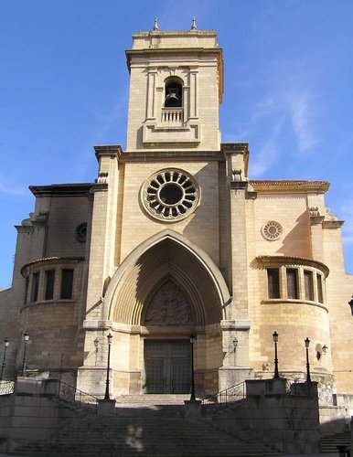Matasellos turistico. Albacete. Oficina postal. Imagen de la Catedral de Albacete.jpg