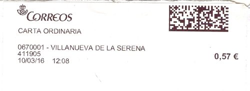 Etiqueta térmica digital. 0670001 - Villanueva de la Serena. 411905. Carta ordinaria. 0,57. 2016-03-10. 12.08.jpg