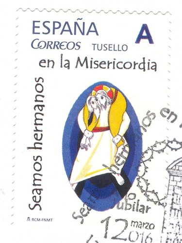 Sello personalizado. La Laguna. 2016. Seamos hermanos en la Misericordia. Baja.jpg
