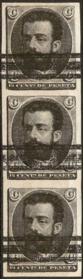 tira de tres sin dentar.