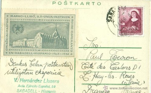 SABADELL (barcelona) 1955 esperanto