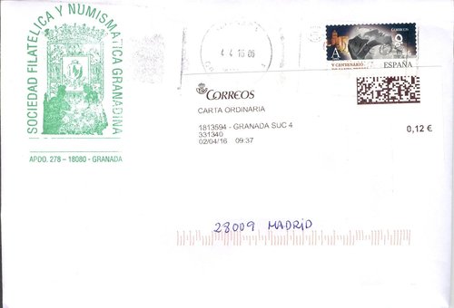 Etiqueta térmica digital. 1813594 - Granada Suc 4. 331340. Carta ordinaria. 0,12. 4.1x9.9. 2016-04-02. 09.37. Sobre. Baja.jpg