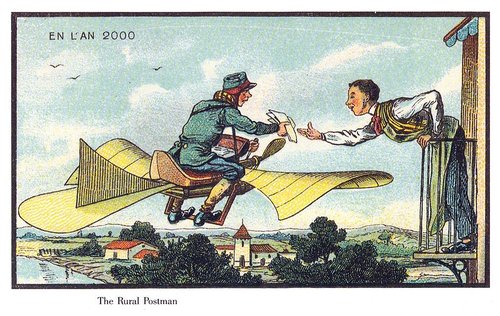 France in the Year 2000 (XXI century) – a series of futuristic pictures by Jean-Marc Côté and other artists issued in France in 1899 a 1910. Originally in the form of paper cards and postcards.jpg