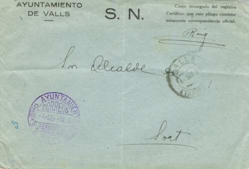 VALLS (tarragona), Ayuntamiento corona decapitada 1931