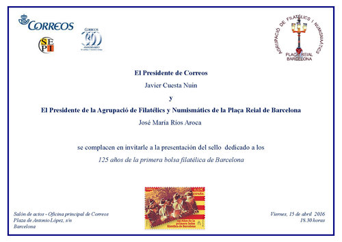 2016-04-08. Efemérides. 125 años primera Bolsa Filatélica de Barcelona. Presentación. 15-04-2016.jpg