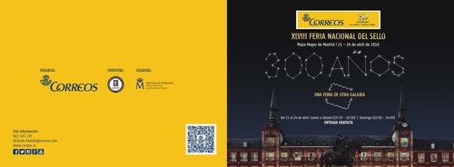 Madrid. 2016-04-21 al 24. XLVIII Feria Nacional del Sello.  Folleto Correos. Exterior. Baja.jpg