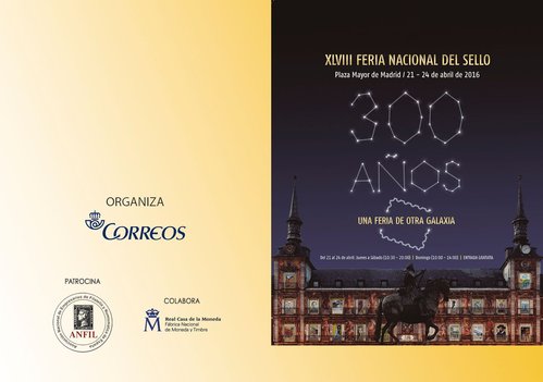 Madrid. 2016-04-21 al 24. XLVIII Feria Nacional del Sello. Folleto ANFIL. Exterior. Baja.jpg