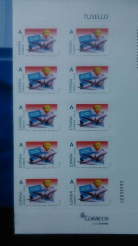 Madrid. 2016-04-21 al 24. XLVIII Feria Nacional del Sello. Sello personalizado. Madrid. 2016. Anfil 42. Tira. Baja.jpg