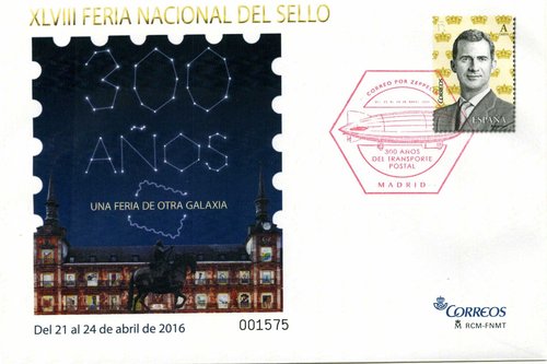 Madrid. 2016-04-21 al 24. XLVIII Feria Nacional del Sello. Sobre. Con gomigrafo. Baja.jpg