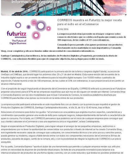 Todo esto de la web de Correos