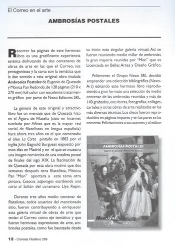 Reseña de AMBROSÍAS POSTALES en el 'Cronista Filatelico' ACFA 350ppp.jpeg