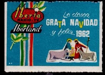IBERIA  Radio y T.V. 1962 / Iberland. Grata Navidad