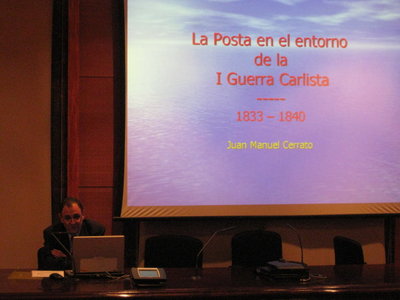 Juan Manuel Cerrato García, en el momento inicial de lectura de su discurso.