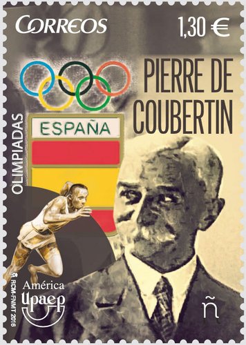 2016-06-23. America UPAEP. Olimpiadas. Baron Pierre de Coubertin. Boceto. Baja.jpg