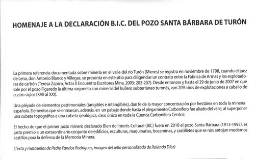 Sello personalizado. Turon. 2015-12-04. XVIII Expoosicion Santa Barbara. Sobre. Reverso. Baja.jpg