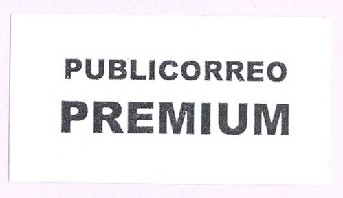Etiqueta auxiliar. Publicorreo Premium. Con sello. 2016-06. 1. Etiqueta. Baja.jpg