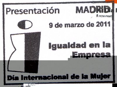 Sello. 2001-03-08. Día Internacional de la Mujer. Matasello presentación.jpg