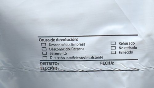 Bolsa Servicio Filatelico. SAP 506255 (aunque no lo indica). 2016-06-15. Anverso. Datos devolucion. Baja.jpg