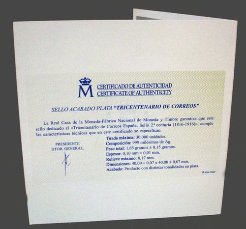 2016-04-21. 300 anos de Correos en Espana (1716-2016). Telegrafo. Segunda Centuria. Prueba de artista. Exterior. Reverso. Baja.jpg