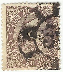 RC rep 33 sobre 50 ml. Isabel II 1868