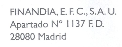 Franqueo en destino. Madrid. Apartado 1137. Finandia, E. F. C., S.A. U. 2016-06. Datos. Baja.jpg
