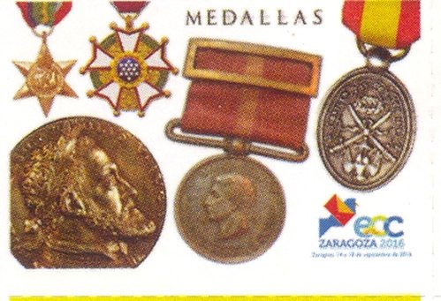 Zaragoza. 2016-09-14 al 18. EXFILNA-ECC 2016. Vinetas publicitarias ECC-EXFILNA. Vineta. Medallas. Baja.jpg