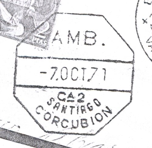 Ambulantes de carretera. Guillermo Alvarez Rubio. Pagina 005. 1. AMB. = Ca 2 = SANTIAGO = CORCUBION = -7.OCT.71. Baja.jpg