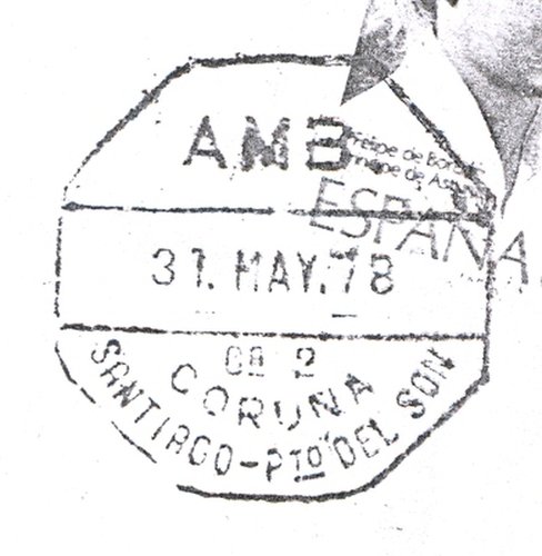 Ambulantes de carretera. Guillermo Alvarez Rubio. Pagina 007. 2. AMB. = Ca 2 = CORUNA = SANTIAGO-Pto DEL SON = 31.MAY.78. Baja.jpg