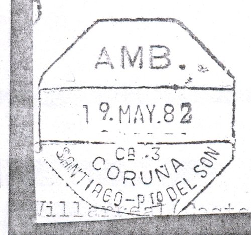 Ambulantes de carretera. Guillermo Alvarez Rubio. Pagina 008. 3. AMB. = Ca 3 = CORUNA = SANTIAGO-Pto DEL SON = 19.MAY.82. Baja.jpg