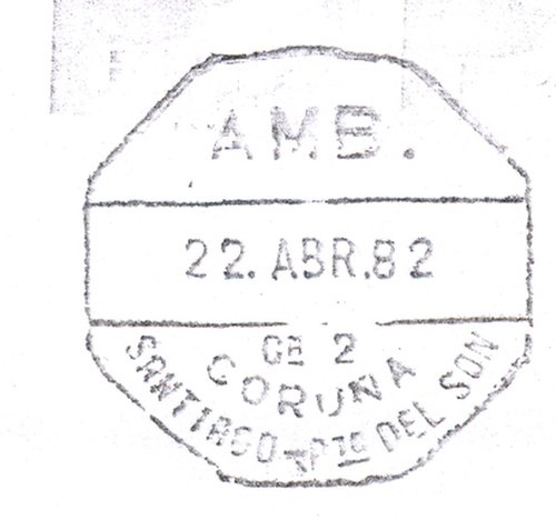 Ambulantes de carretera. Guillermo Alvarez Rubio. Pagina 008. 2. AMB. = Ca 2 = CORUNA = SANTIAGO-Pto DEL SON = 22.ABR.82. Baja.jpg