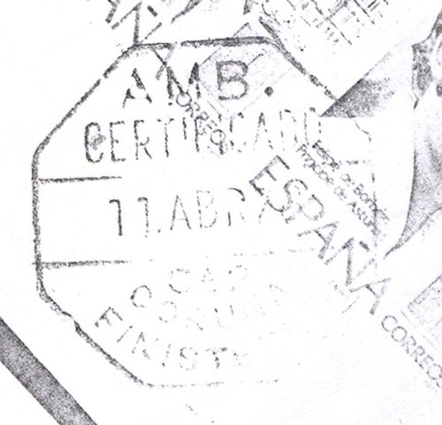 Ambulantes de carretera. Guillermo Alvarez Rubio. Pagina 010. 2. AMB. = CERTIFICADO = Ca 2 = CORUNA = FINISTERRE = 11.ABR.78. Baja.jpg