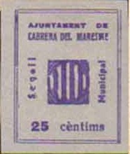 CABRERA, 25 cts municipal Republicano