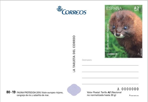 2016-07-18. Fauna Protegida. Tarjeta entero postal. Boceto. Anverso. Baja.jpg