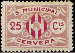 CERVERA 25 cts lila dentado