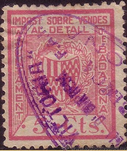 BADALONA 5 cts impost vendes al detall