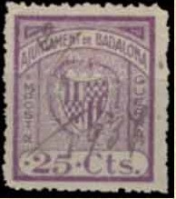 BADALONA 25 ct violeta impuesto guerra